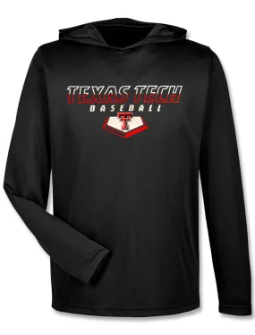 Texas Tech "Dust the Dirt" Baseball Athletic Fabric Hooded Long Sleeve Shirt