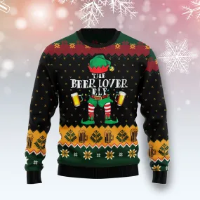 The Beer Lover Elf Ugly Christmas Sweater Unisex, Ugly Sweater Elf Shirts Gift