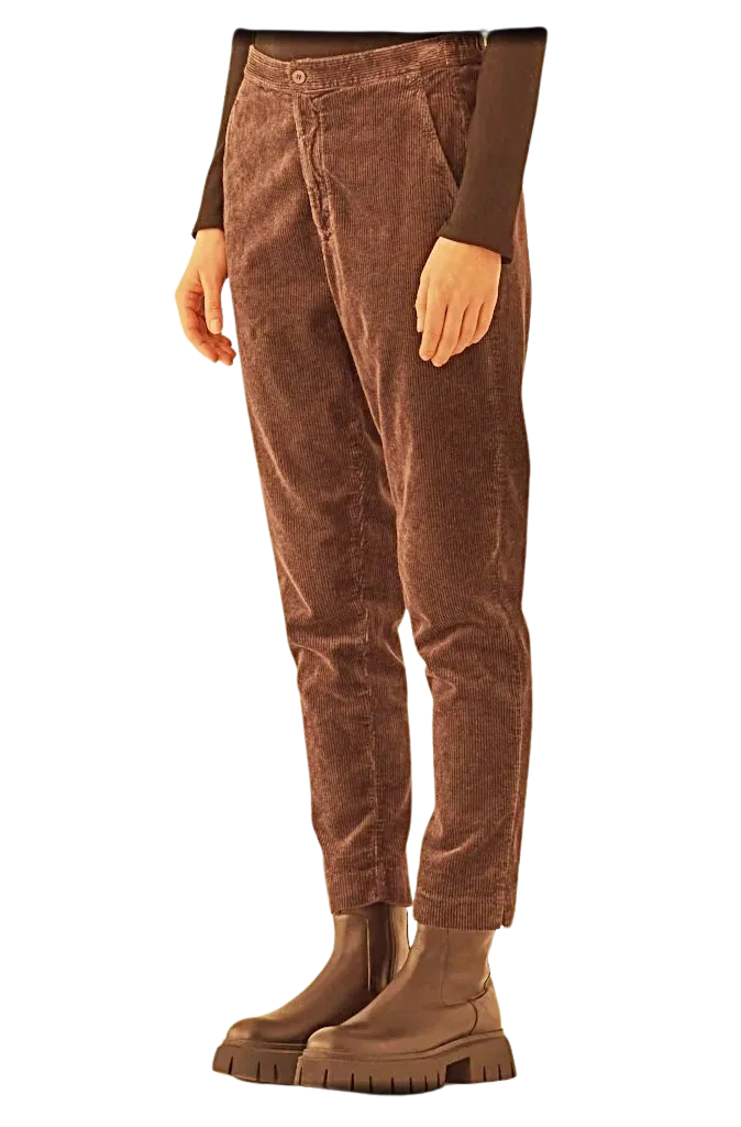 Transit Par Such Straight Leg Cord Pants in Rust