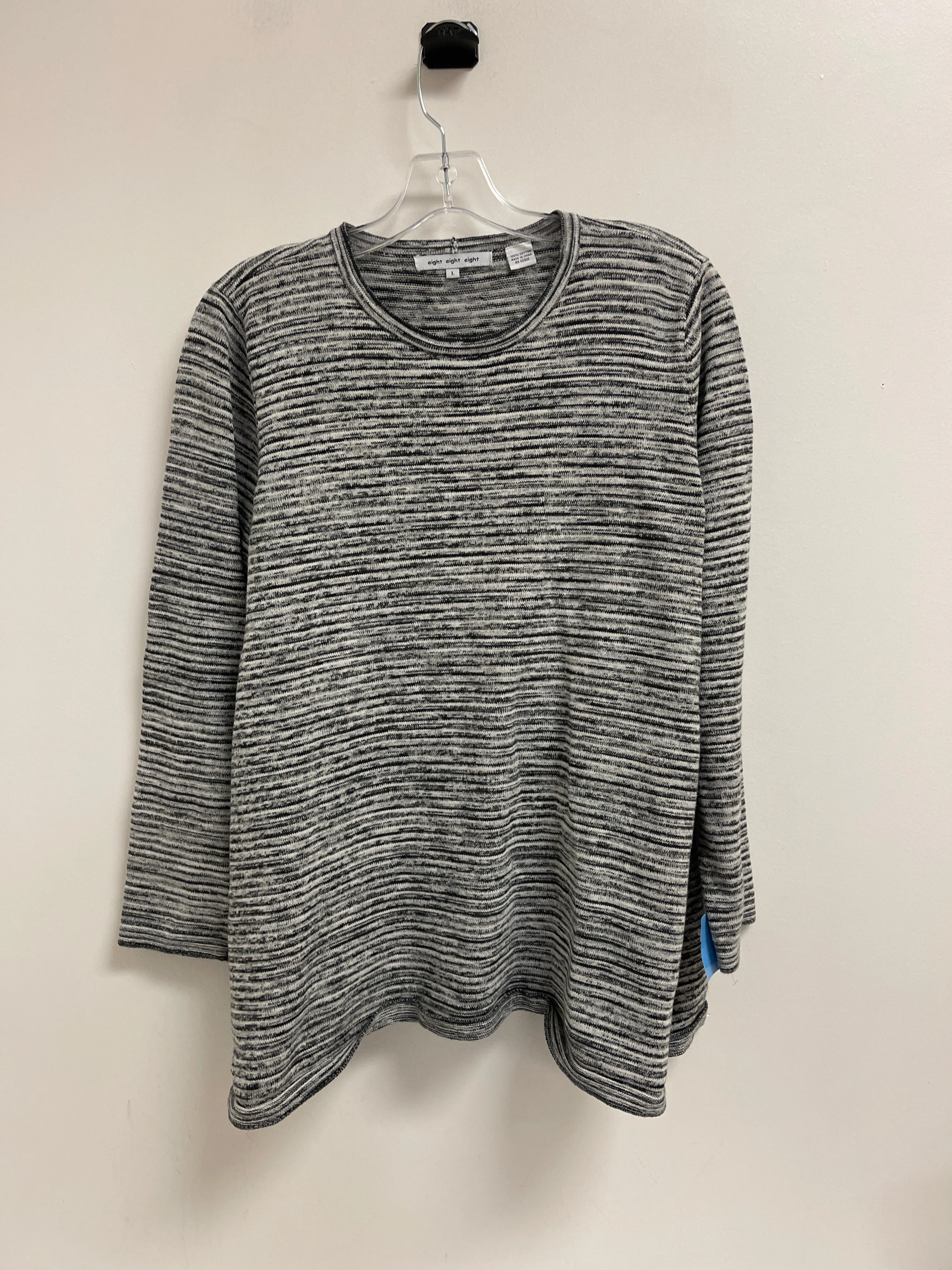 Tunic Long Sleeve By Eight Eight Eight In Grey, Size: L