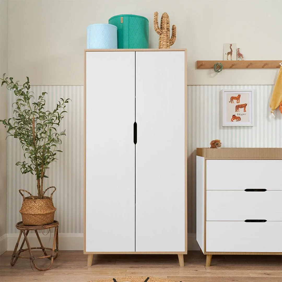 Tutti Bambini Fika Wardrobe - White/Light Oak