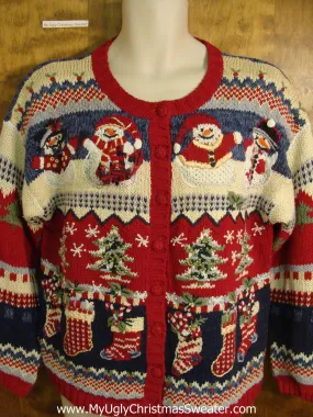 Two Sided 80s Colorful Holiday Sweater