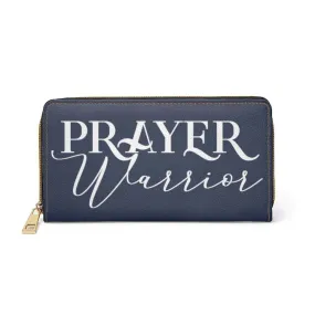 Uniquely You Womens Wallet - Zip Purse / Dark Blue & White Prayer Warrior