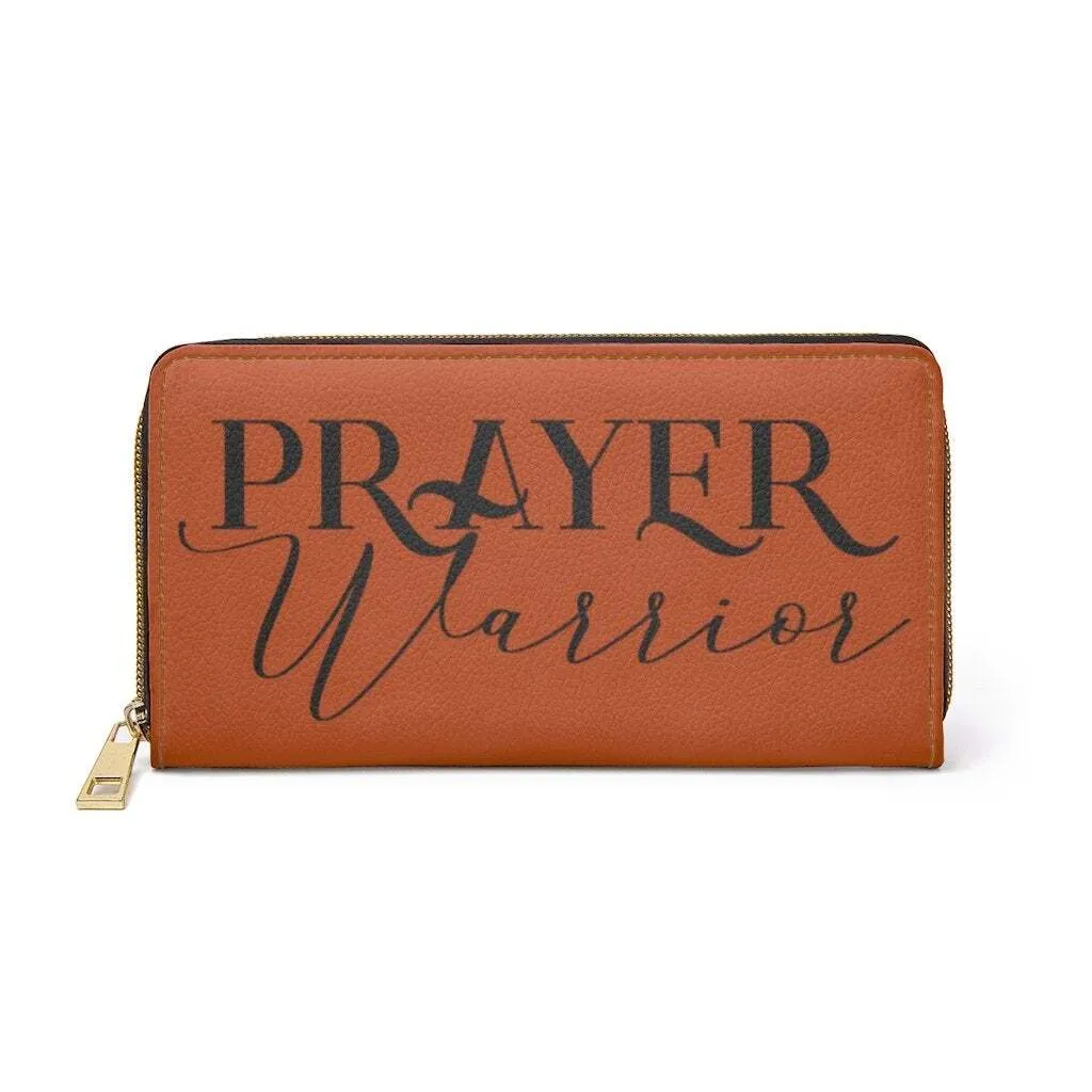 Uniquely You Womens Wallet - Zip Purse / Rust & Black Prayer Warrior