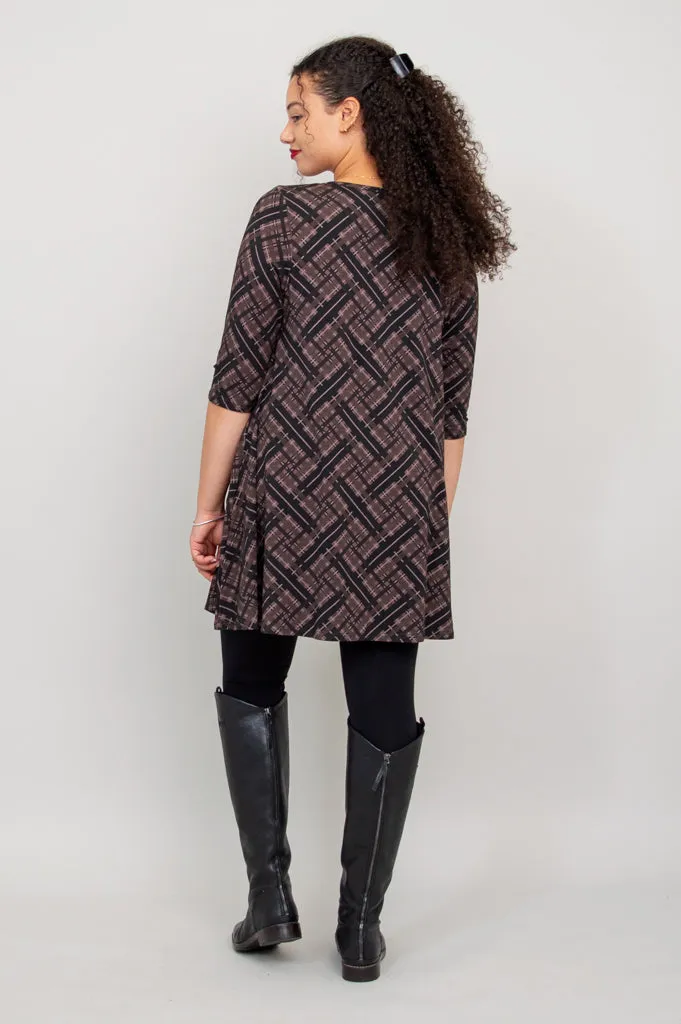 Veronica Tunic, Rich Plaid, Bamboo - Final Sale