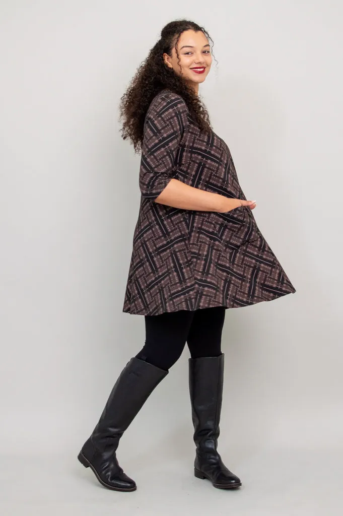 Veronica Tunic, Rich Plaid, Bamboo - Final Sale