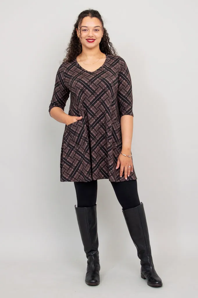 Veronica Tunic, Rich Plaid, Bamboo - Final Sale