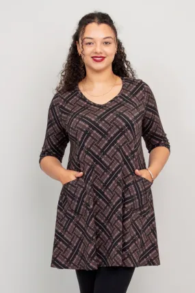 Veronica Tunic, Rich Plaid, Bamboo - Final Sale