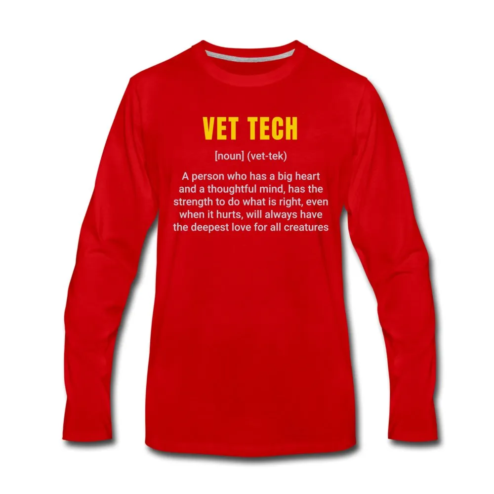 Vet Tech Definition Unisex Premium Long Sleeve T-Shirt