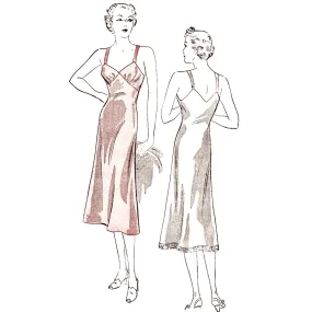 Vintage 1930s Sewing Pattern, 3/4 leangth Slip - Bust: 36” (91.5cm)