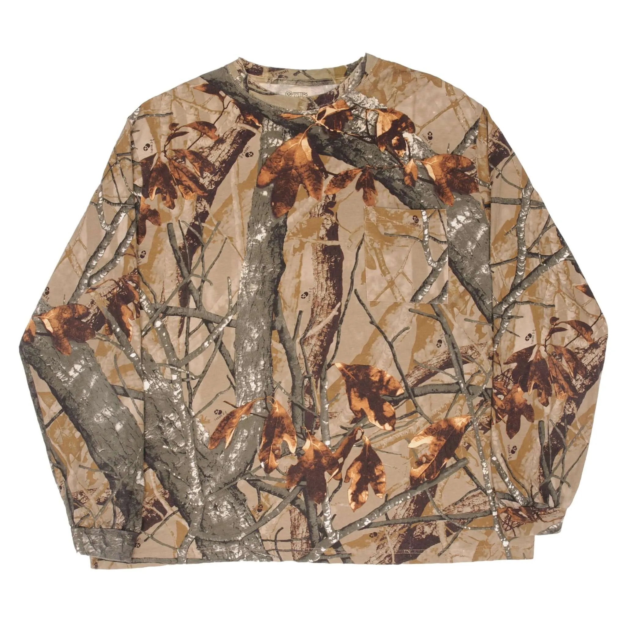 VINTAGE HUNTING FUSION 3.0 CAMO LONG SLEEVE POCKET TEE SHIRT SIZE 2XL