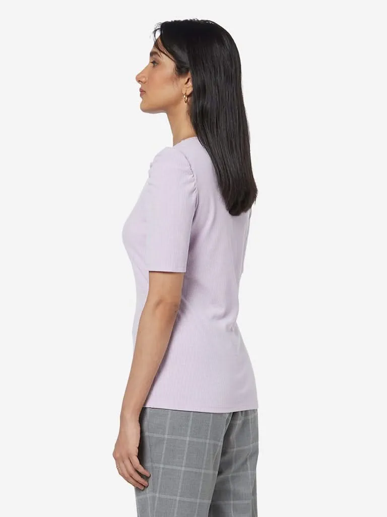 Wardrobe Lilac Ribbed Tinker Top