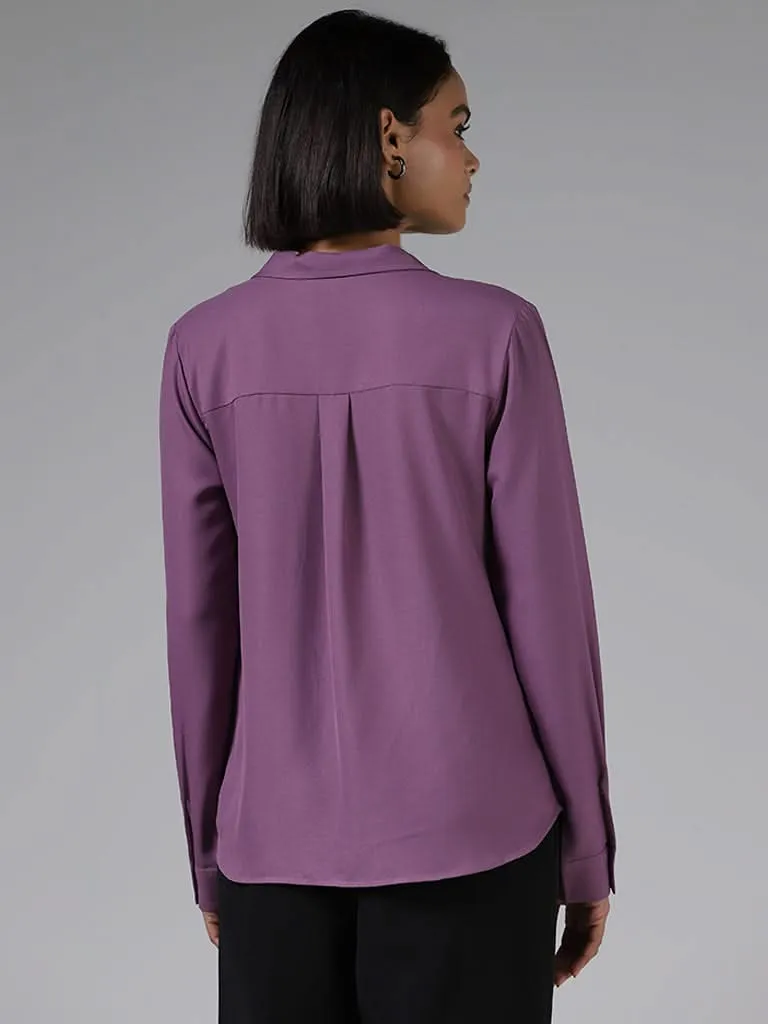 Wardrobe Solid Orchid Shirt