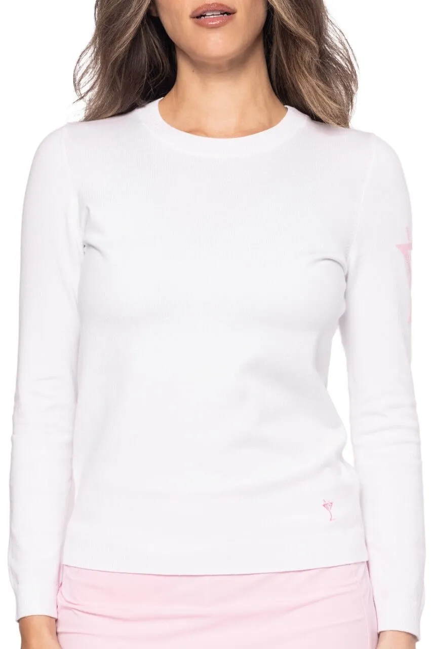 White Martini Crewneck Sweater