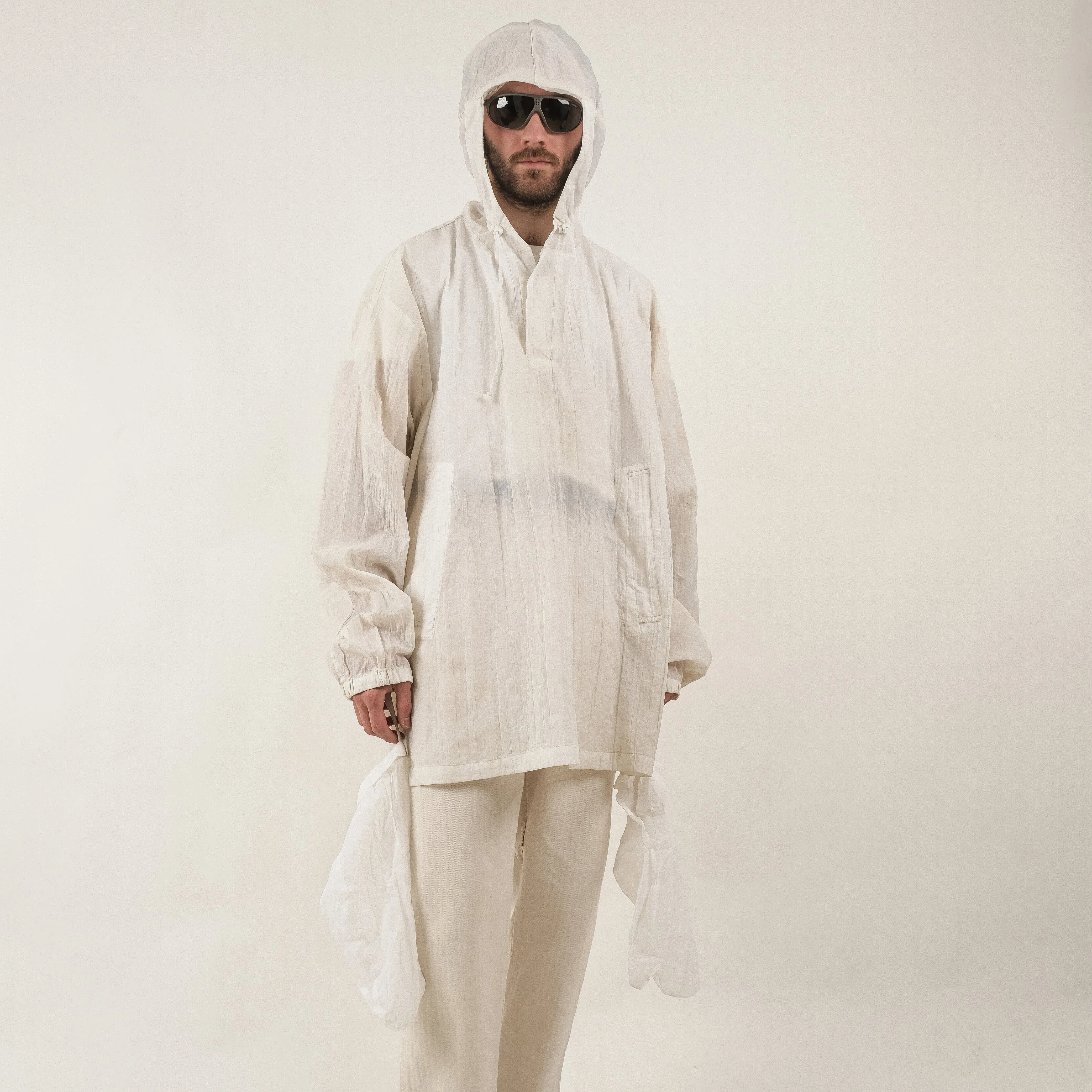 WHITE UTILITY SMOCK