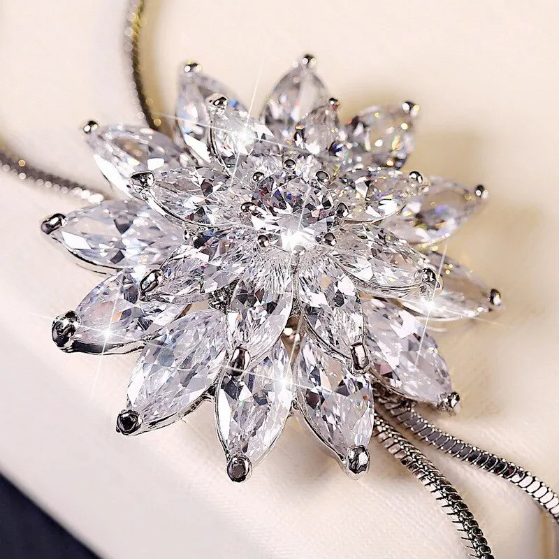 Winter Sparkle Snowflake Necklace