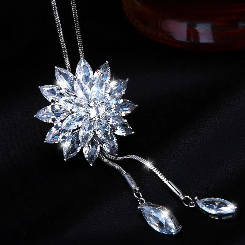 Winter Sparkle Snowflake Necklace