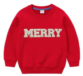 Women's Merry Pearl Sweatshirt- Red