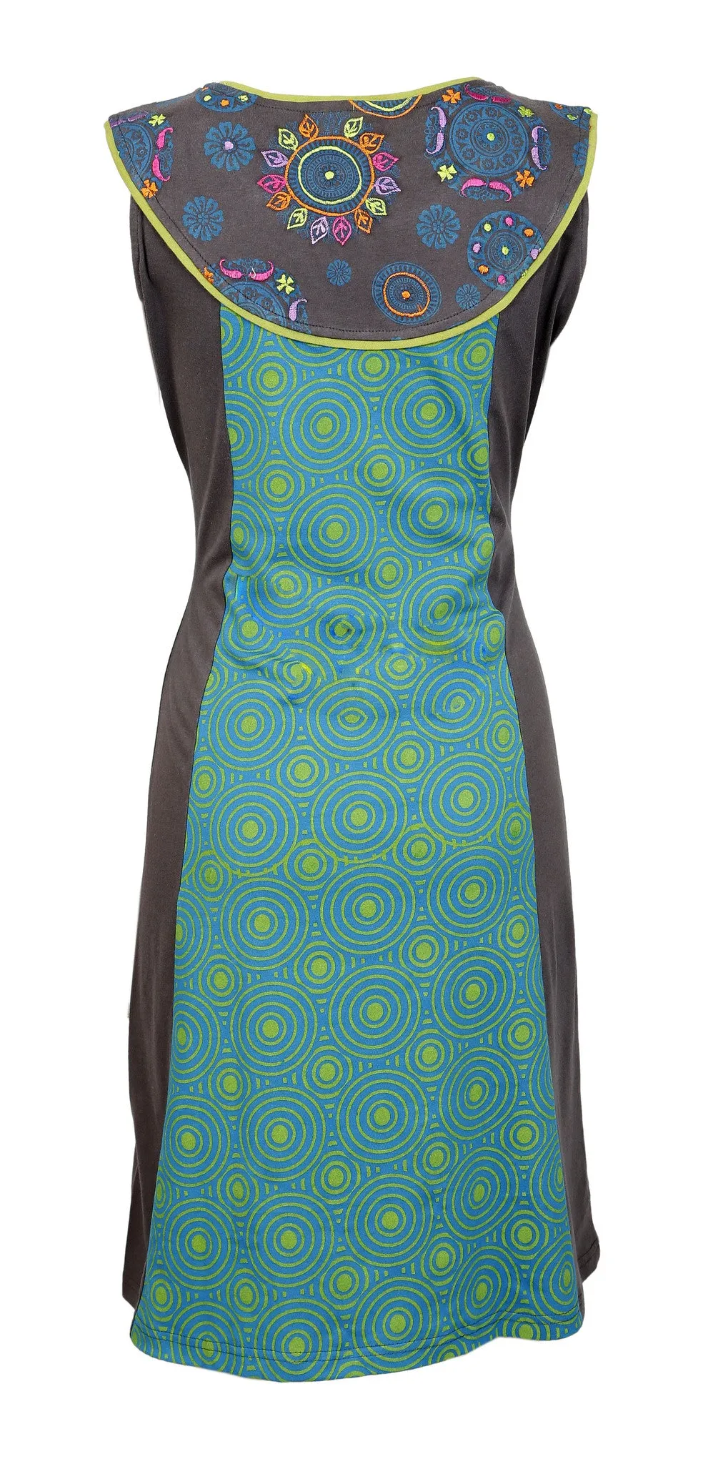 womens-sleeveless-dress-with-neckline-embroidery-and-cicular-pattern