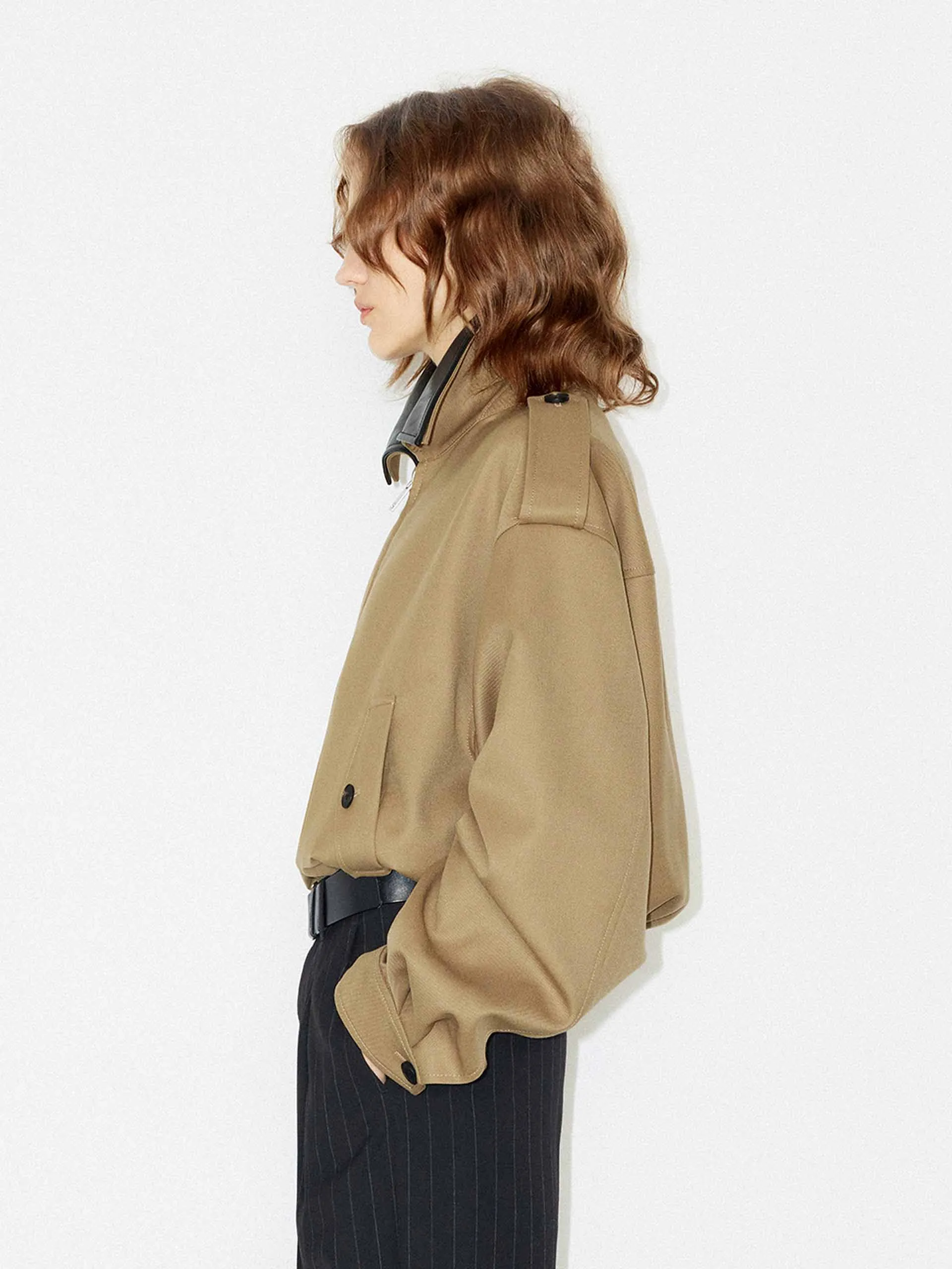 Wool Blend Loose Jacket