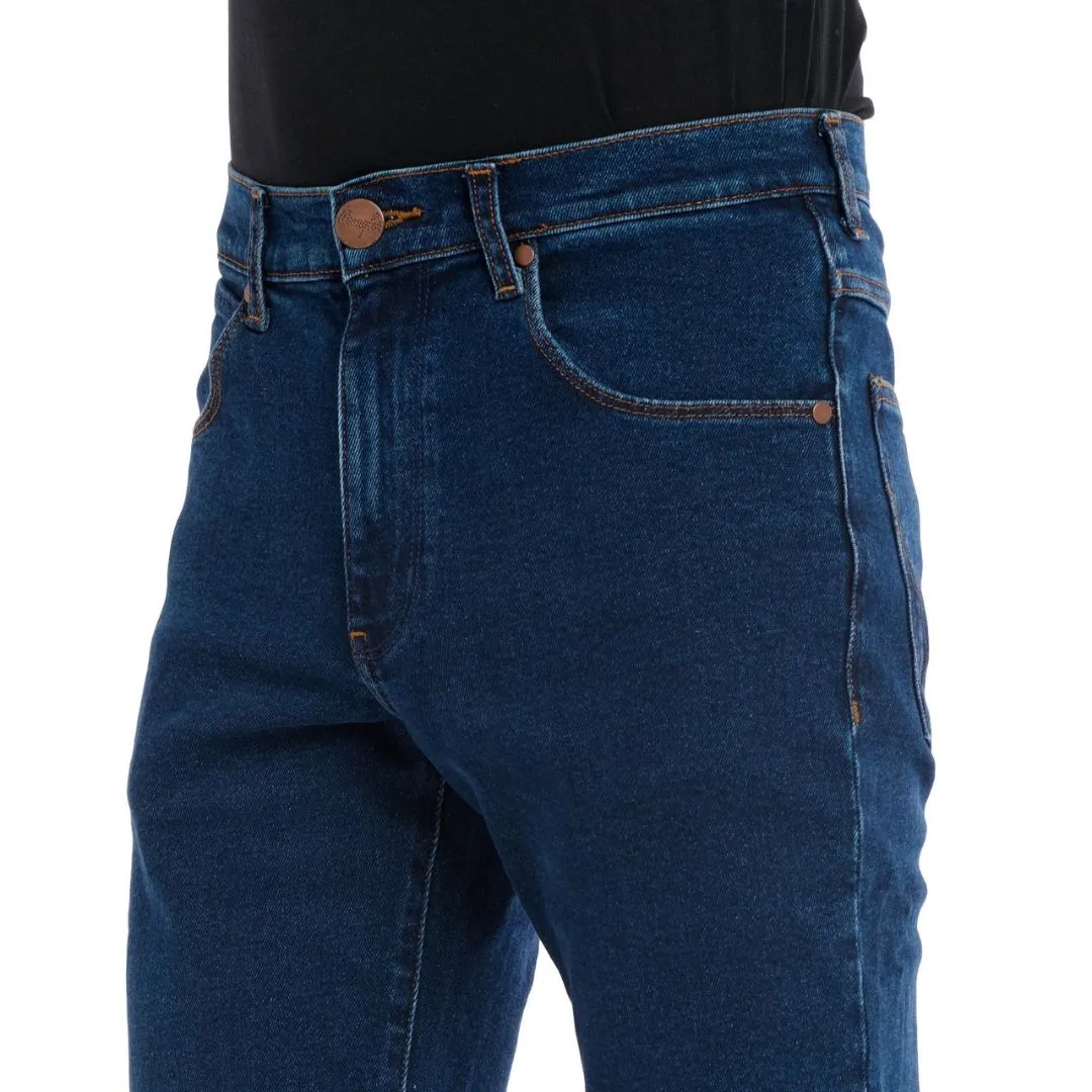 Wrangler Classic Denim Arizona Jeans with Straight Leg Fit in Blue