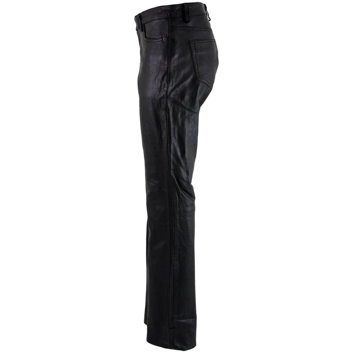 Xelement XS679 Women's 'Nubile' Classic Black Buffalo Leather Motorcycle Rider/Fashion Pants