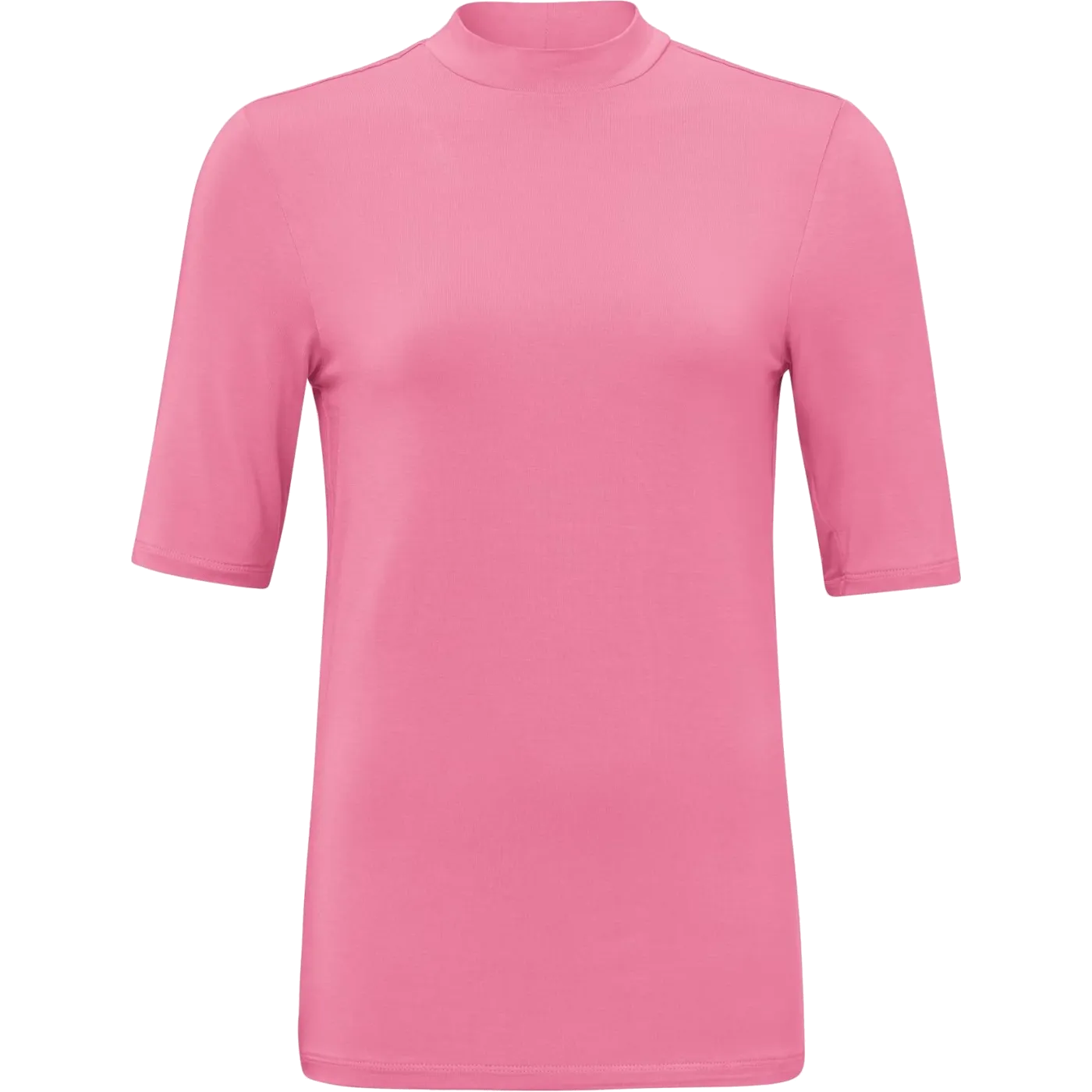 YAYA Soft High Neck T-shirt w Half Slv Glory Pink