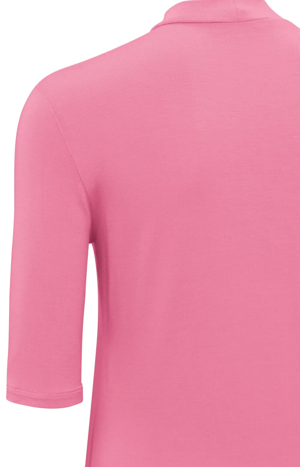 YAYA Soft High Neck T-shirt w Half Slv Glory Pink