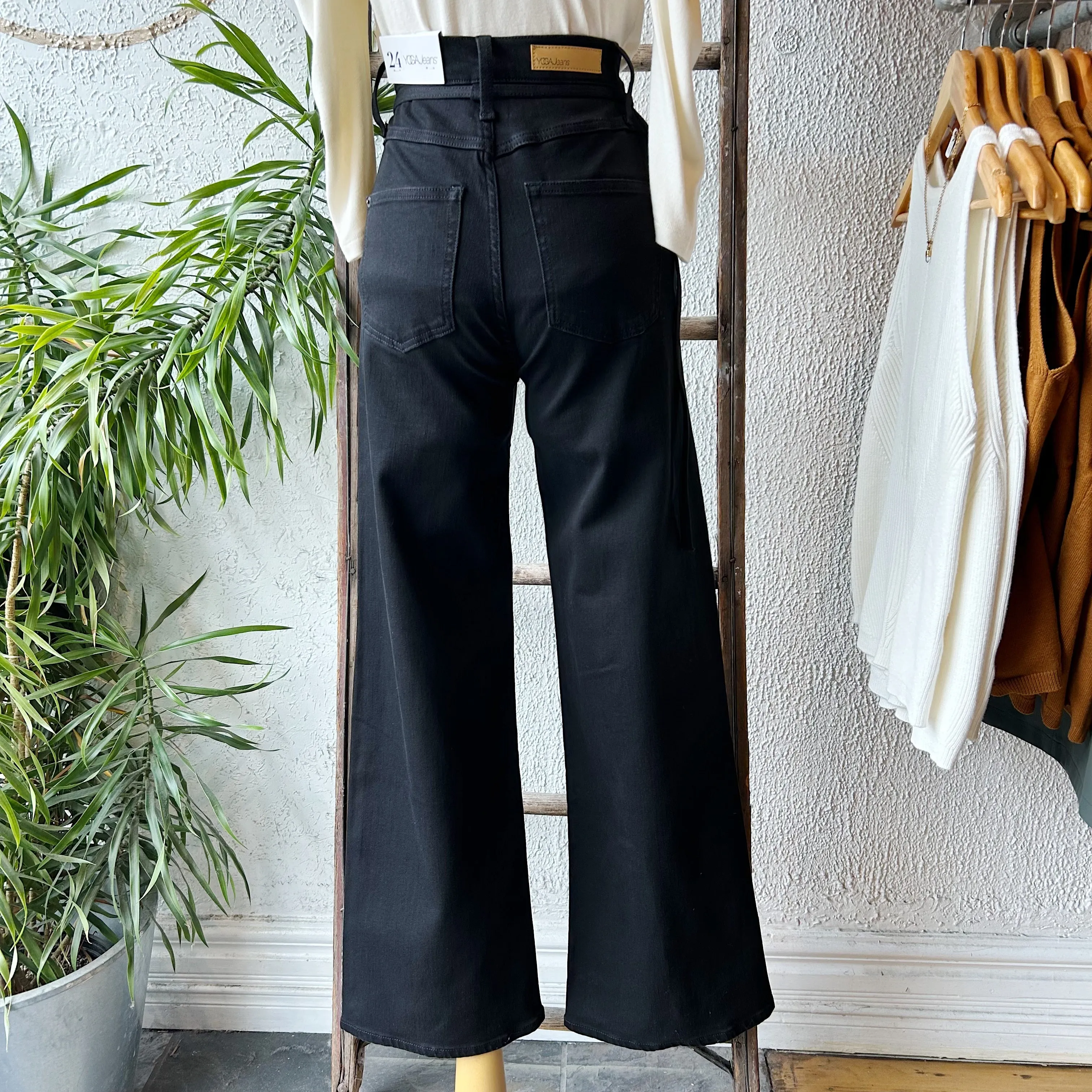 Yoga Jeans // Lily High Rise Wide Black